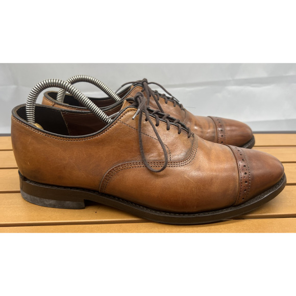 Brooks Brothers Brown Cap Toe Oxford Leather Dress Shoes Size US 9 D New Soles main image 8
